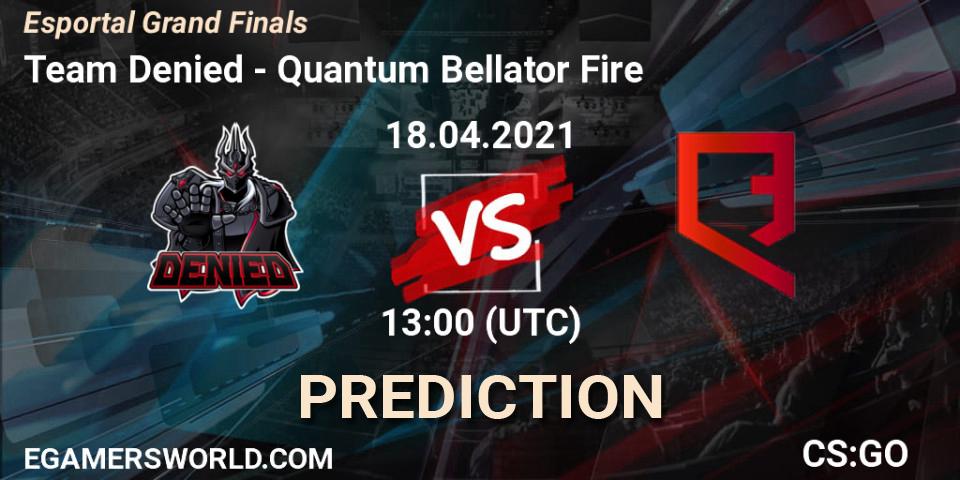 Team Denied - Quantum Bellator Fire: прогноз. 18.04.21, CS2 (CS:GO), Esportal Grand Finals