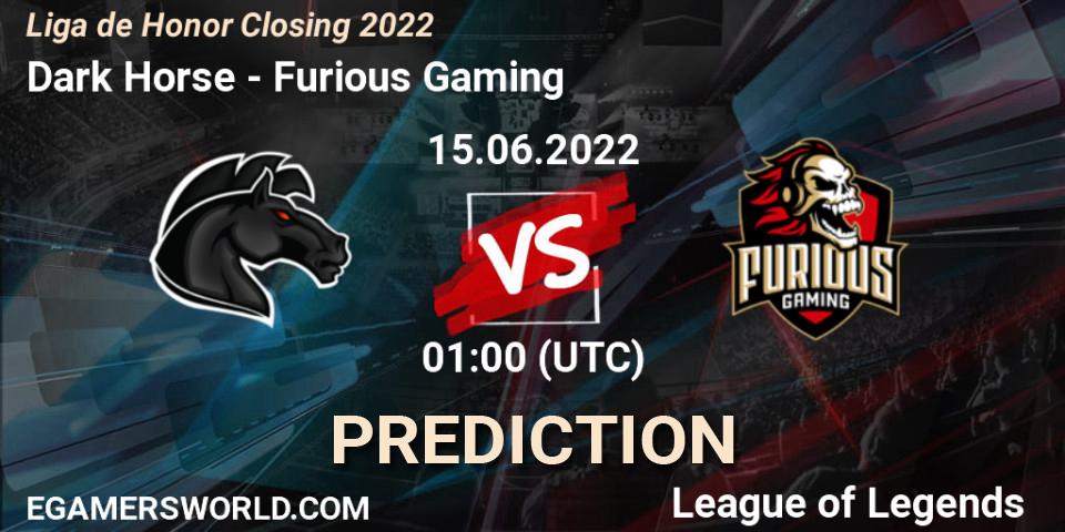 Dark Horse - Furious Gaming: прогноз. 15.06.22, LoL, Liga de Honor Closing 2022
