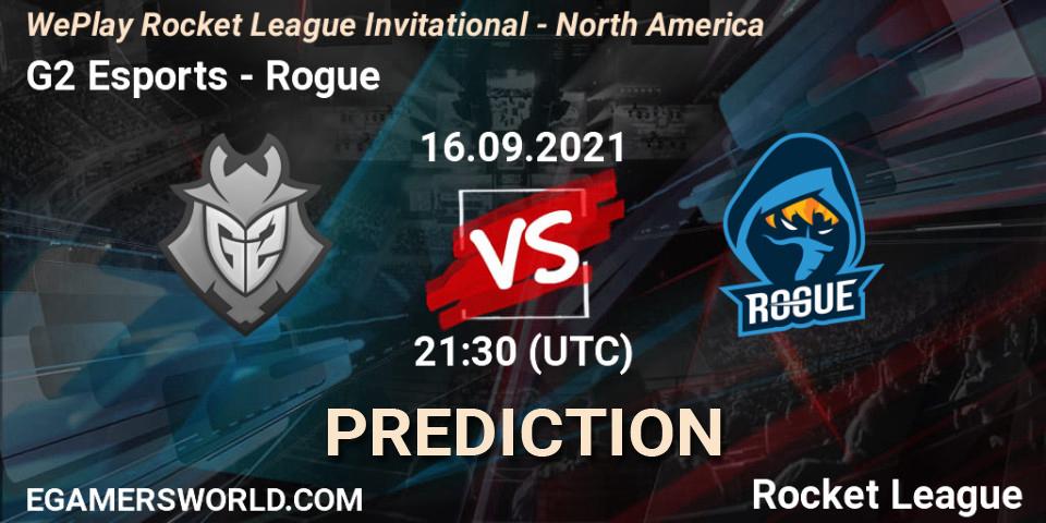 G2 Esports - Rogue: прогноз. 16.09.21, Rocket League, WePlay Rocket League Invitational - North America