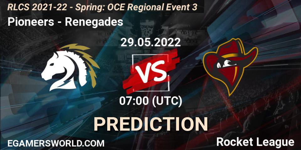 Pioneers - Renegades: прогноз. 29.05.22, Rocket League, RLCS 2021-22 - Spring: OCE Regional Event 3
