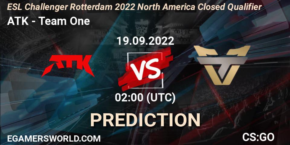 ATK - Team One: прогноз. 19.09.22, CS2 (CS:GO), ESL Challenger Rotterdam 2022 North America Closed Qualifier