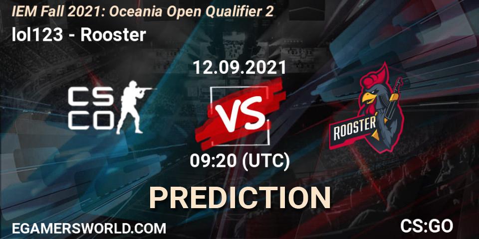 lol123 - Rooster: прогноз. 12.09.21, CS2 (CS:GO), IEM Fall 2021: Oceania Open Qualifier 2