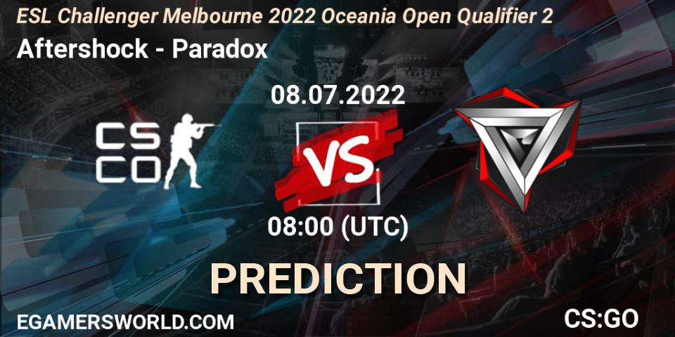 Aftershock - Paradox: прогноз. 08.07.22, CS2 (CS:GO), ESL Challenger Melbourne 2022 Oceania Open Qualifier 2