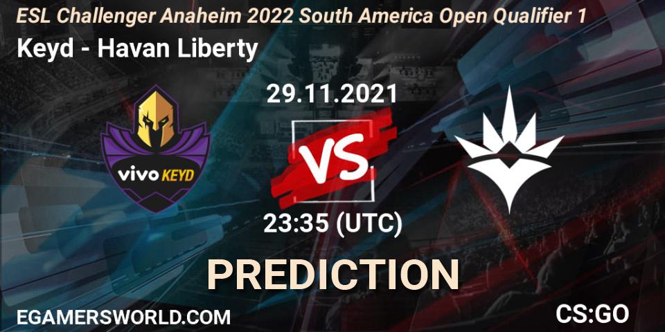 Keyd - Havan Liberty: прогноз. 30.11.21, CS2 (CS:GO), ESL Challenger Anaheim 2022 South America Open Qualifier 1