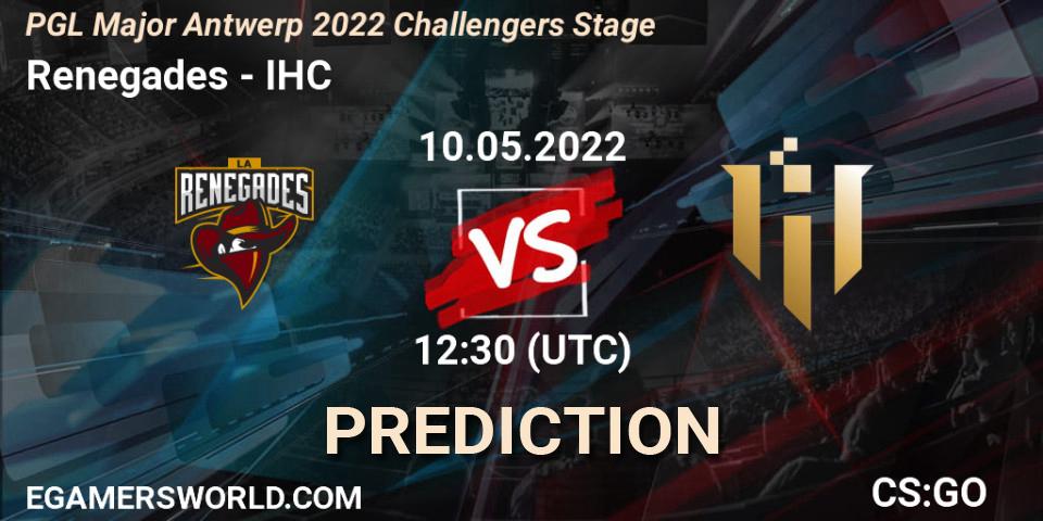 Renegades - IHC: прогноз. 10.05.22, CS2 (CS:GO), PGL Major Antwerp 2022 Challengers Stage