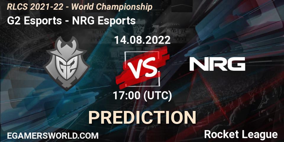 G2 Esports - NRG Esports: прогноз. 14.08.22, Rocket League, RLCS 2021-22 - World Championship