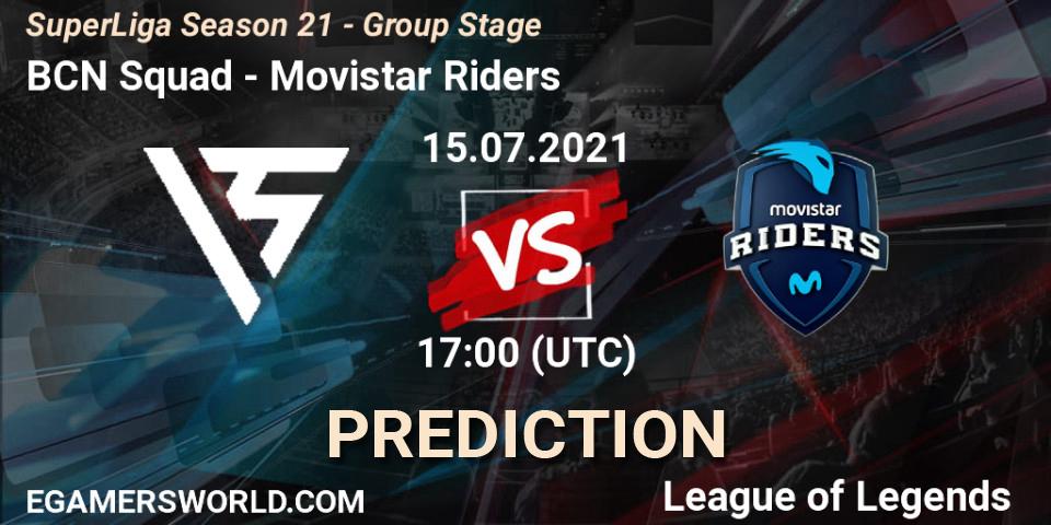 BCN Squad - Movistar Riders: прогноз. 15.07.21, LoL, SuperLiga Season 21 - Group Stage 