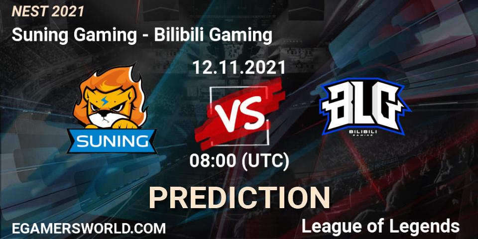 Bilibili Gaming - Suning Gaming: прогноз. 15.11.21, LoL, NEST 2021
