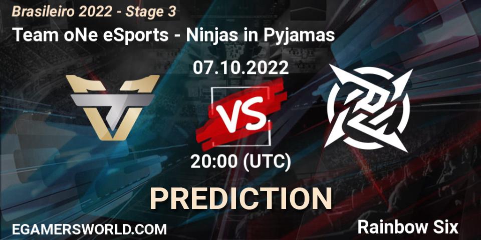 Team oNe eSports - Ninjas in Pyjamas: прогноз. 07.10.22, Rainbow Six, Brasileirão 2022 - Stage 3