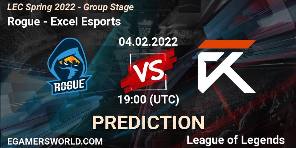 Rogue - Excel Esports: прогноз. 04.02.22, LoL, LEC Spring 2022 - Group Stage
