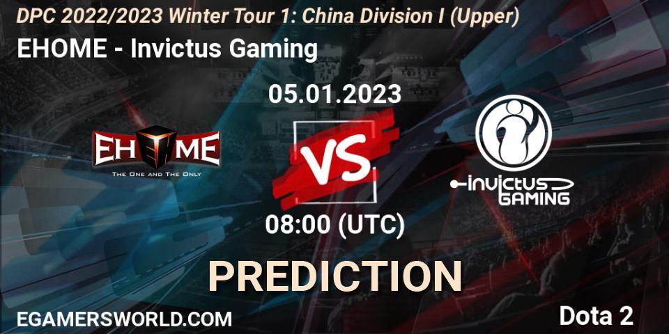 EHOME - Invictus Gaming: прогноз. 05.01.23, Dota 2, DPC 2022/2023 Winter Tour 1: CN Division I (Upper)