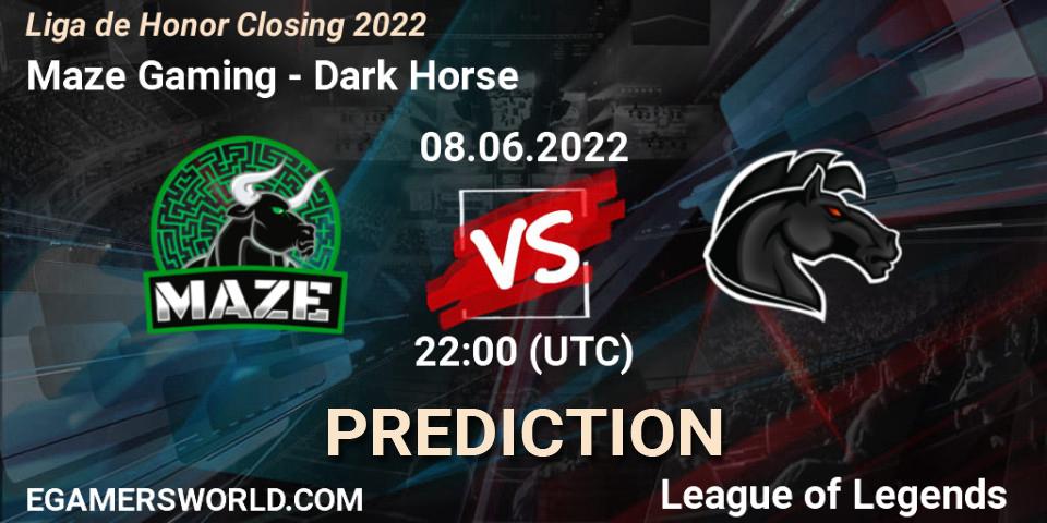 Maze Gaming - Dark Horse: прогноз. 08.06.22, LoL, Liga de Honor Closing 2022