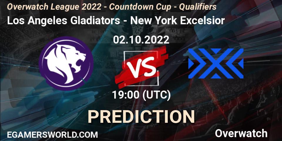 Los Angeles Gladiators - New York Excelsior: прогноз. 02.10.22, Overwatch, Overwatch League 2022 - Countdown Cup - Qualifiers
