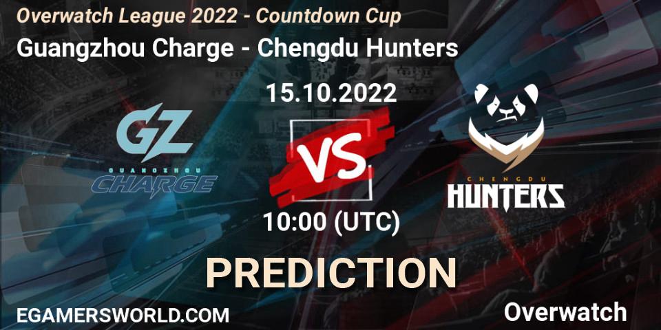 Guangzhou Charge - Chengdu Hunters: прогноз. 15.10.22, Overwatch, Overwatch League 2022 - Countdown Cup