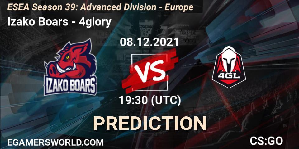 Izako Boars - 4glory: прогноз. 08.12.21, CS2 (CS:GO), ESEA Season 39: Advanced Division - Europe