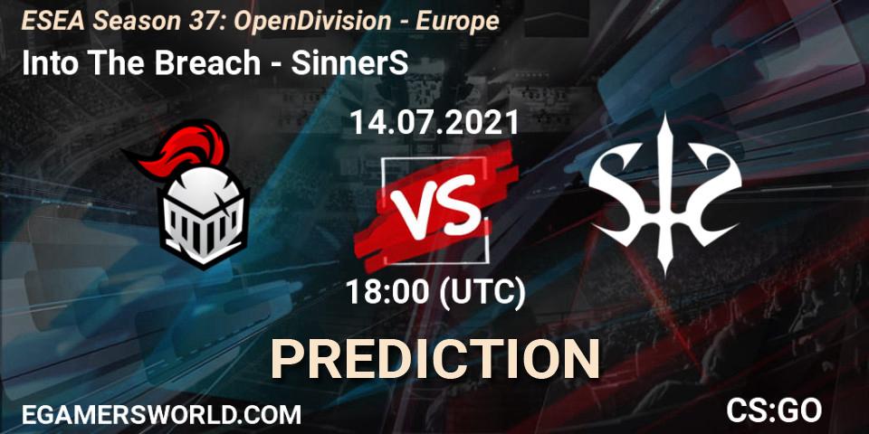 Into The Breach - SinnerS: прогноз. 14.07.21, CS2 (CS:GO), ESEA Season 37: Open Division - Europe