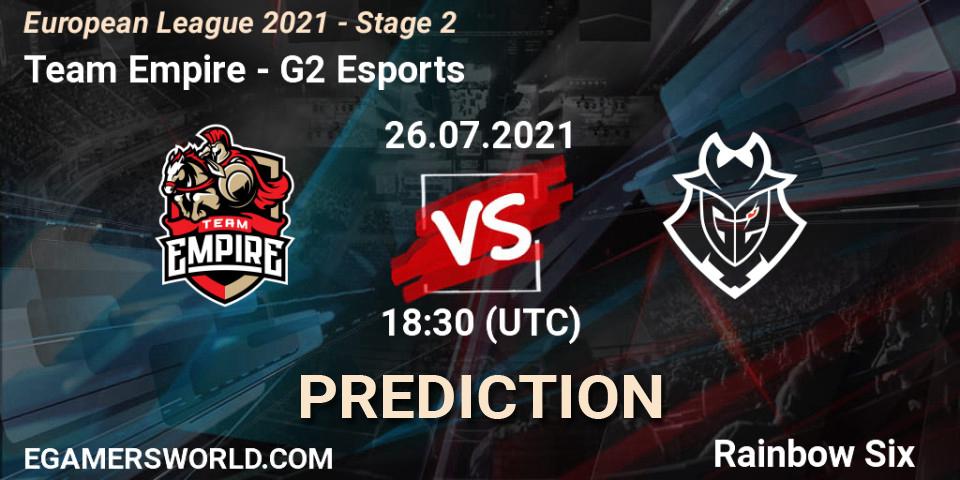 Team Empire - G2 Esports: прогноз. 26.07.21, Rainbow Six, European League 2021 - Stage 2