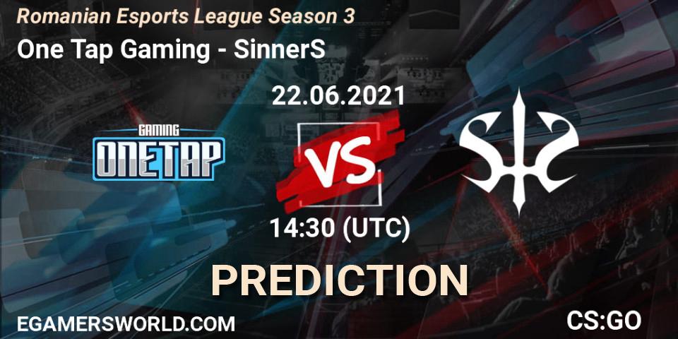 One Tap Gaming - SinnerS: прогноз. 22.06.21, CS2 (CS:GO), Romanian Esports League Season 3