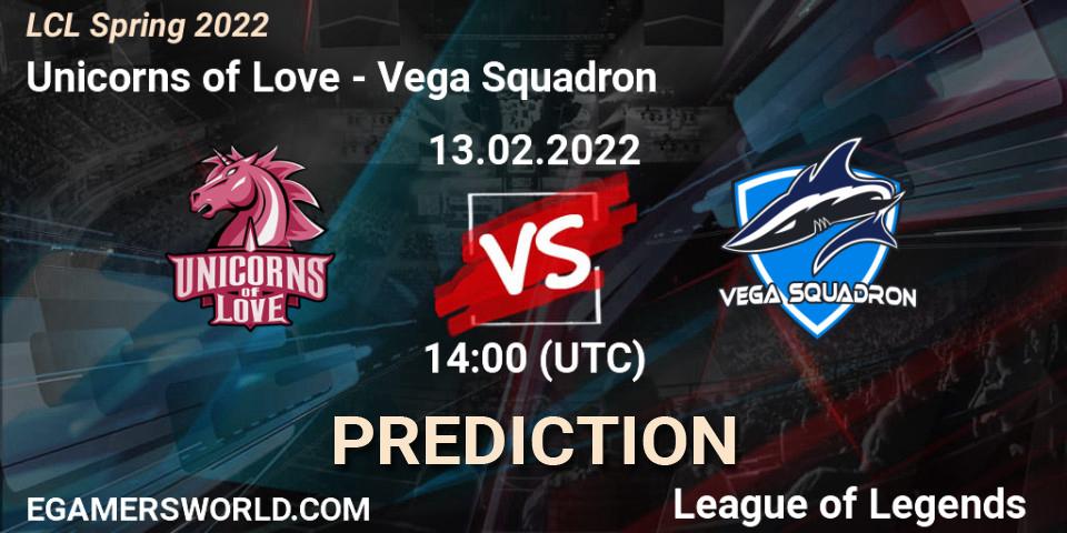 Unicorns of Love - Vega Squadron: прогноз. 13.02.22, LoL, LCL Spring 2022