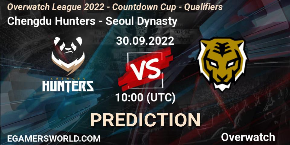 Chengdu Hunters - Seoul Dynasty: прогноз. 30.09.22, Overwatch, Overwatch League 2022 - Countdown Cup - Qualifiers