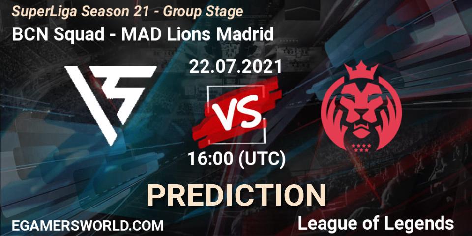 BCN Squad - MAD Lions Madrid: прогноз. 22.07.21, LoL, SuperLiga Season 21 - Group Stage 