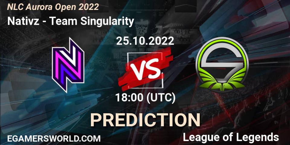 Nativz - Team Singularity: прогноз. 25.10.22, LoL, NLC Aurora Open 2022