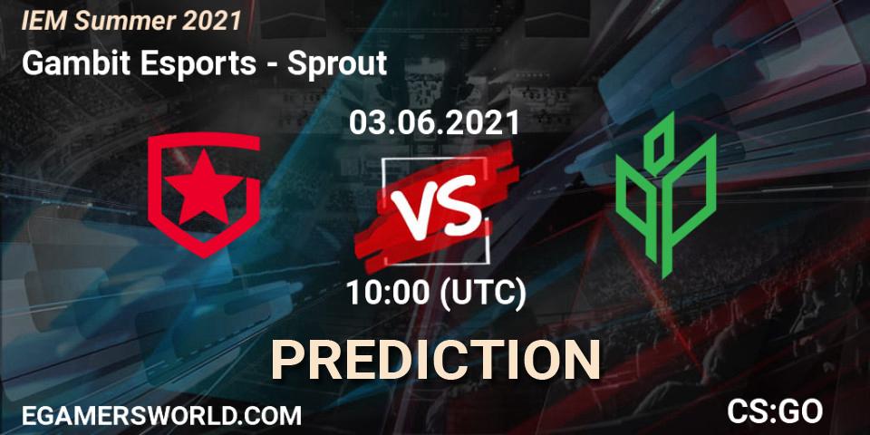 Gambit Esports - Sprout: прогноз. 03.06.21, CS2 (CS:GO), IEM Summer 2021