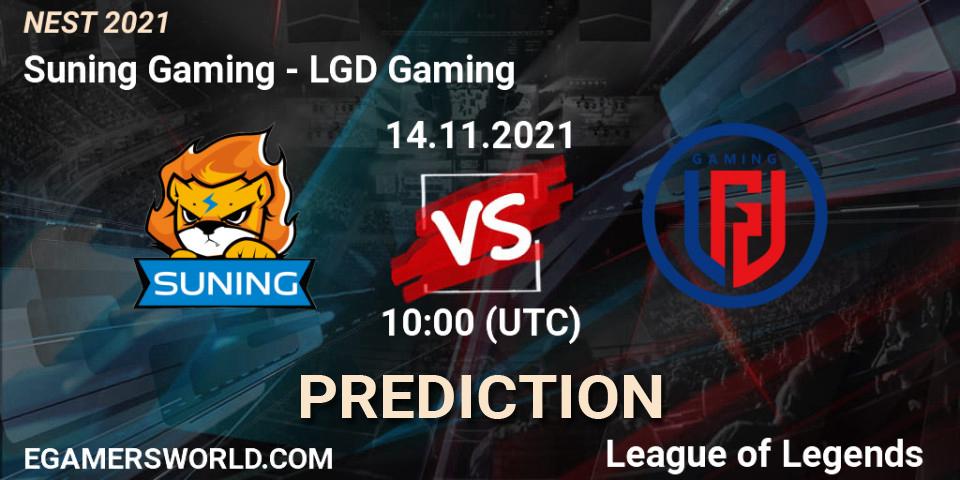 LGD Gaming - Suning Gaming: прогноз. 14.11.21, LoL, NEST 2021