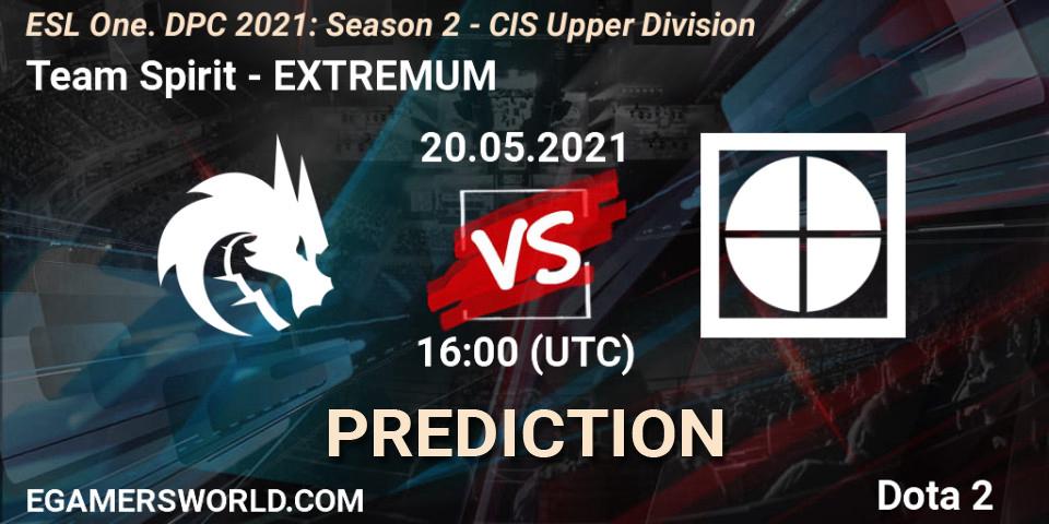 Team Spirit - EXTREMUM: прогноз. 20.05.21, Dota 2, ESL One. DPC 2021: Season 2 - CIS Upper Division