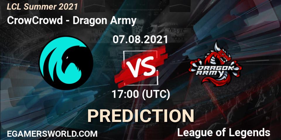 CrowCrowd - Dragon Army: прогноз. 07.08.21, LoL, LCL Summer 2021