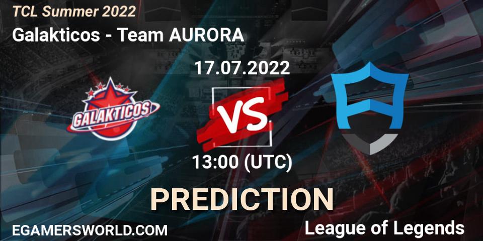 Galakticos - Team AURORA: прогноз. 17.07.22, LoL, TCL Summer 2022