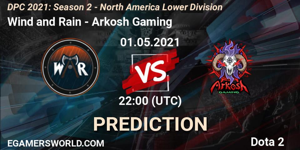 Wind and Rain - Arkosh Gaming: прогноз. 01.05.21, Dota 2, DPC 2021: Season 2 - North America Lower Division