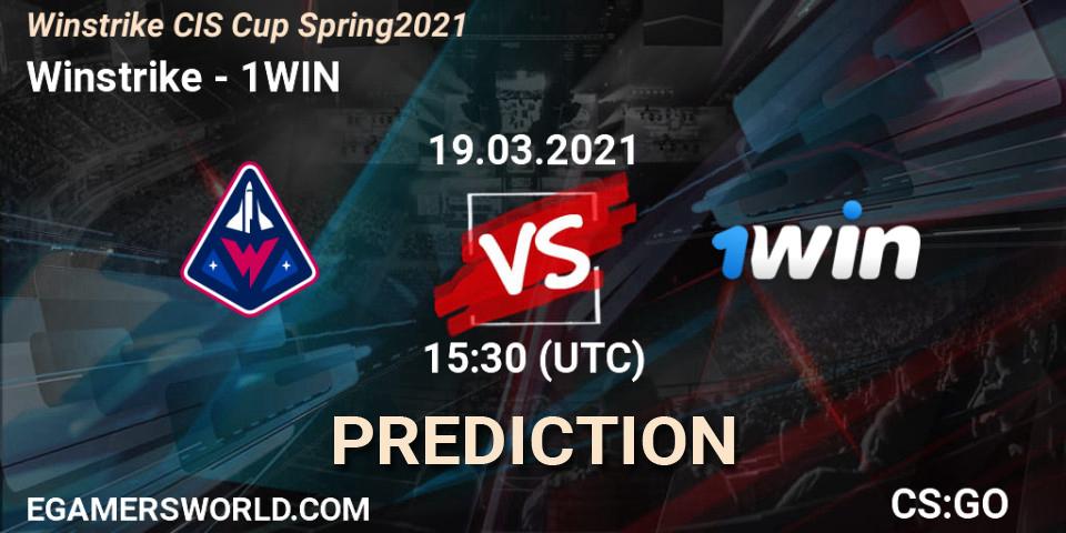 Winstrike - 1WIN: прогноз. 19.03.21, CS2 (CS:GO), Winstrike CIS Cup Spring 2021