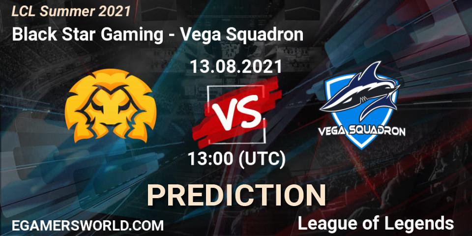 Black Star Gaming - Vega Squadron: прогноз. 13.08.21, LoL, LCL Summer 2021