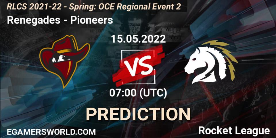 Renegades - Pioneers: прогноз. 15.05.22, Rocket League, RLCS 2021-22 - Spring: OCE Regional Event 2