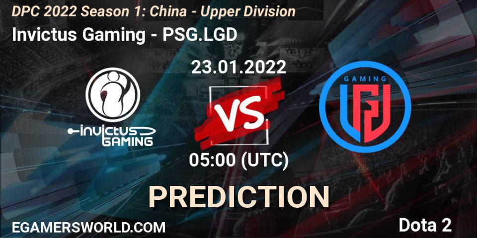 Invictus Gaming - PSG.LGD: прогноз. 23.01.22, Dota 2, DPC 2022 Season 1: China - Upper Division