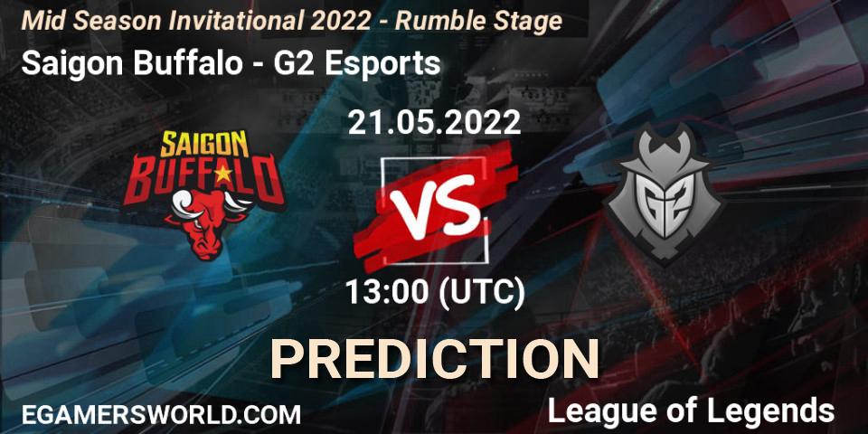 Saigon Buffalo - G2 Esports: прогноз. 21.05.22, LoL, Mid Season Invitational 2022 - Rumble Stage