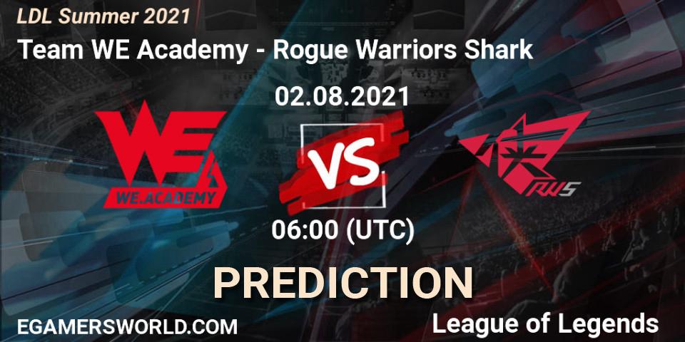 Team WE Academy - Rogue Warriors Shark: прогноз. 02.08.21, LoL, LDL Summer 2021