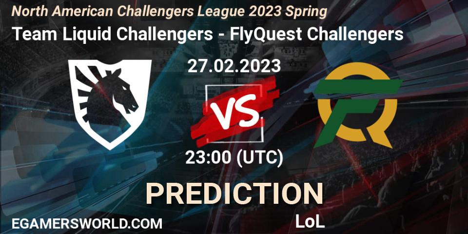 Team Liquid Challengers - FlyQuest Challengers: прогноз. 27.02.23, LoL, NACL 2023 Spring - Group Stage