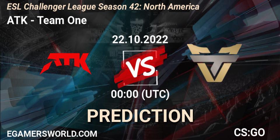 ATK - Team One: прогноз. 22.10.22, CS2 (CS:GO), ESL Challenger League Season 42: North America