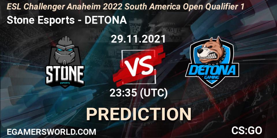 Stone Esports - DETONA: прогноз. 30.11.21, CS2 (CS:GO), ESL Challenger Anaheim 2022 South America Open Qualifier 1