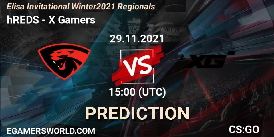 hREDS - X Gamers: прогноз. 29.11.21, CS2 (CS:GO), Elisa Invitational Winter 2021 Regionals