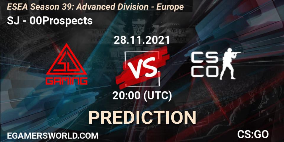 SJ - 00Prospects: прогноз. 28.11.21, CS2 (CS:GO), ESEA Season 39: Advanced Division - Europe