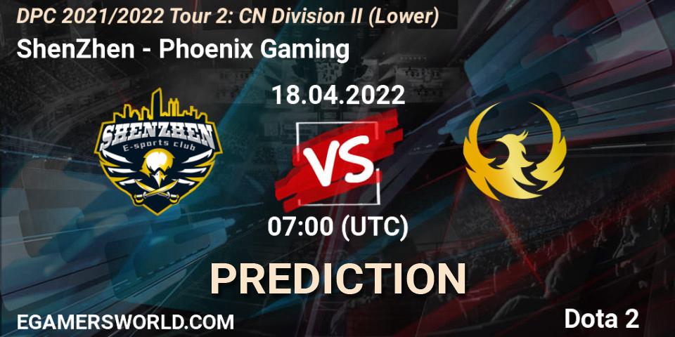 ShenZhen - Phoenix Gaming: прогноз. 18.04.22, Dota 2, DPC 2021/2022 Tour 2: CN Division II (Lower)