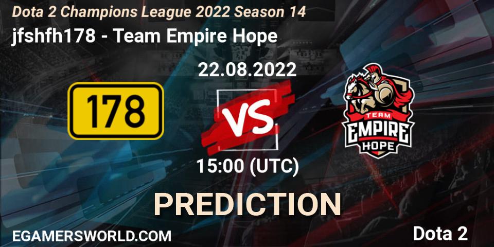 meme squad - Team Empire Hope: прогноз. 22.08.22, Dota 2, Dota 2 Champions League 2022 Season 14