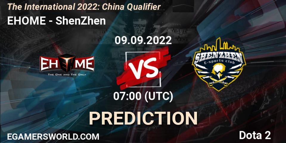 EHOME - ShenZhen: прогноз. 09.09.22, Dota 2, The International 2022: China Qualifier