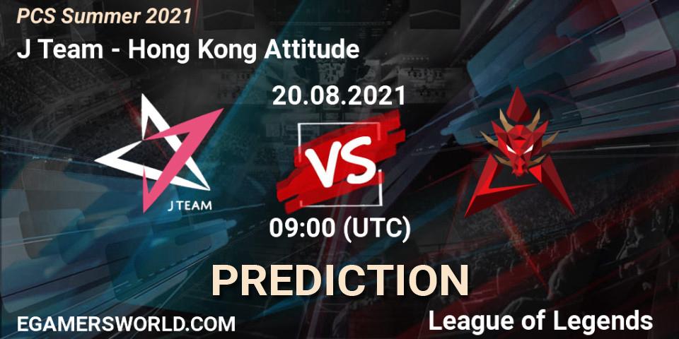 J Team - Hong Kong Attitude: прогноз. 20.08.21, LoL, PCS Summer 2021