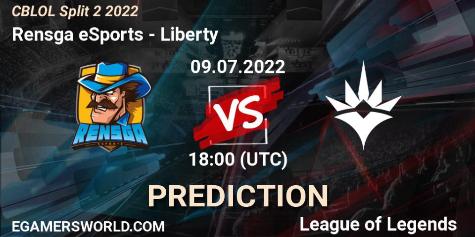Rensga eSports - Liberty: прогноз. 09.07.22, LoL, CBLOL Split 2 2022