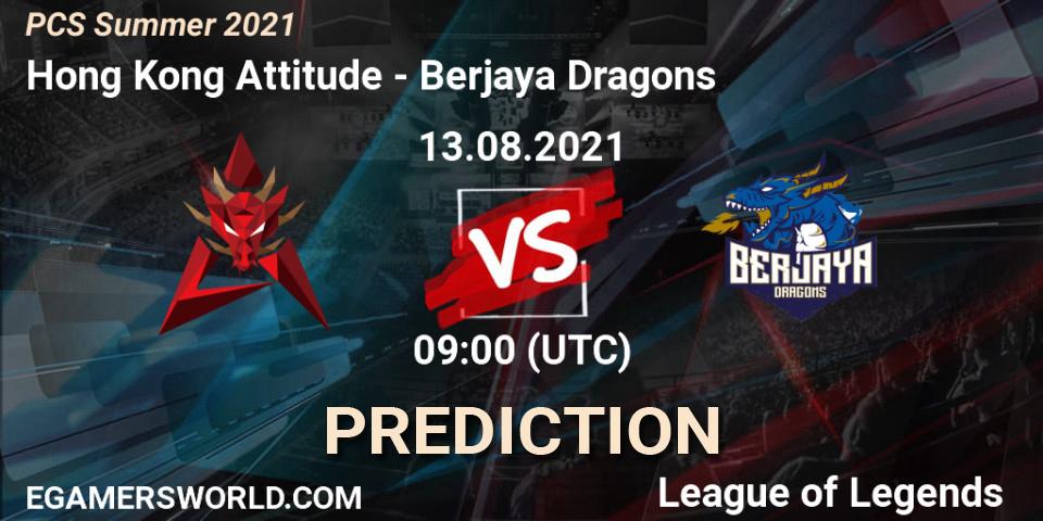 Hong Kong Attitude - Berjaya Dragons: прогноз. 13.08.21, LoL, PCS Summer 2021