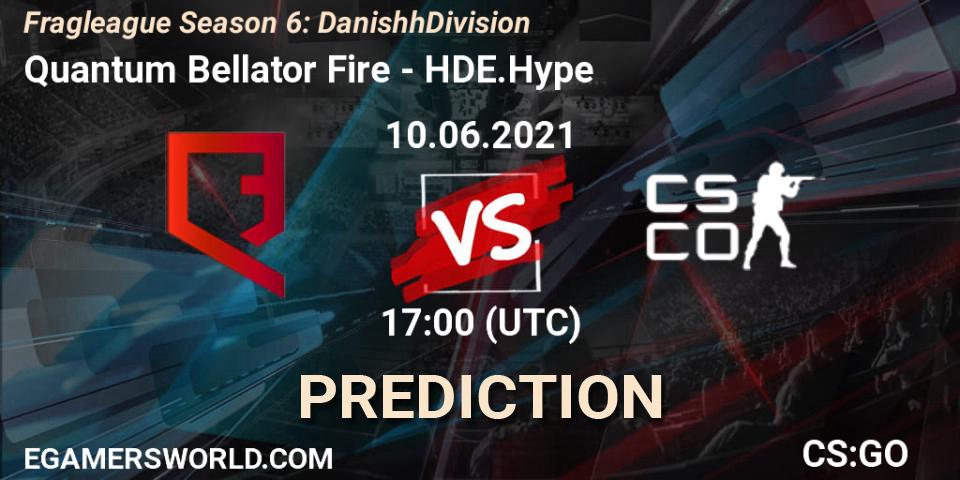Quantum Bellator Fire - HDE.Hype: прогноз. 10.06.21, CS2 (CS:GO), Fragleague Season 6: Danishh Division